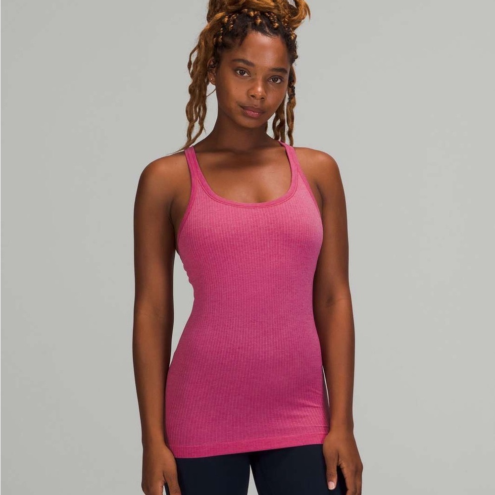 Lululemon Ebb to Street tank pink size 10